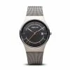 Mens BERING Dark Stainless Steel Watch - 11938-007 -leather watch shop b28c5b23 e67b 4b1d 9484 5f0b2e345391