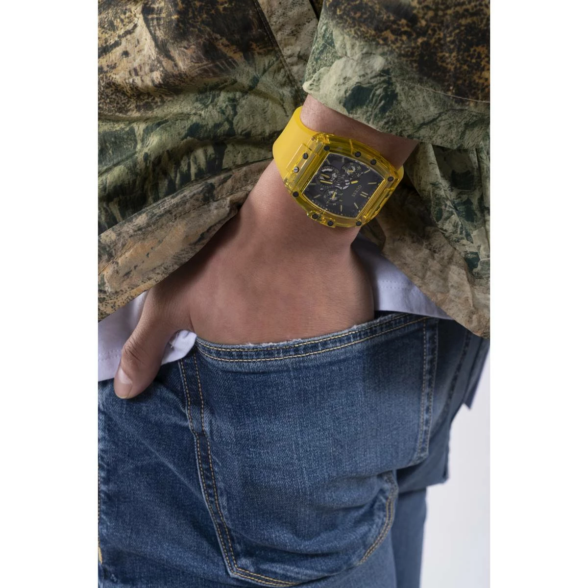 Mens Guess Silicone Watch - GW0203G6 9 Mens Guess Silicone Watch - GW0203G6 - Image 7