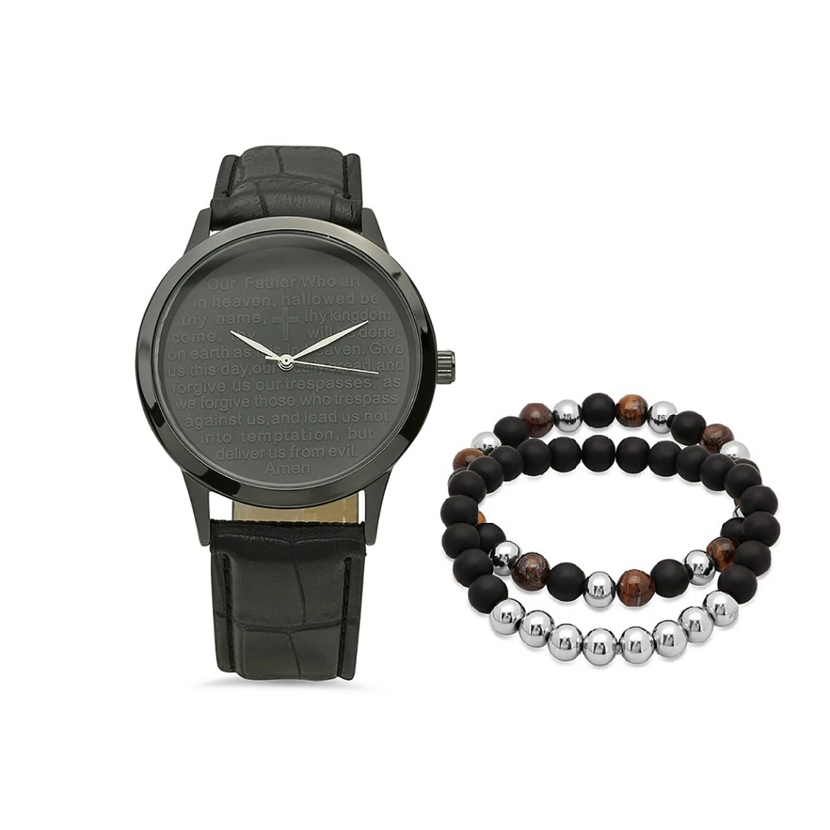 Mens Steeltime Tiger Eye Watch Set - 998-019-W-710-079-B 3 Mens Steeltime Tiger Eye Watch Set - 998-019-W-710-079-B