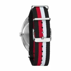 Mens Caravelle Nato Nylon Striped Strap Watch - 43B168 -leather watch shop b680d619 e5a9 45d5 a9a4 f568ce1148bb
