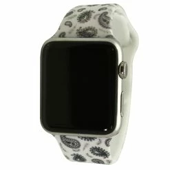 Olivia Pratt™ Printed Apple Watch Band - 8844-GRAYPAISLEY