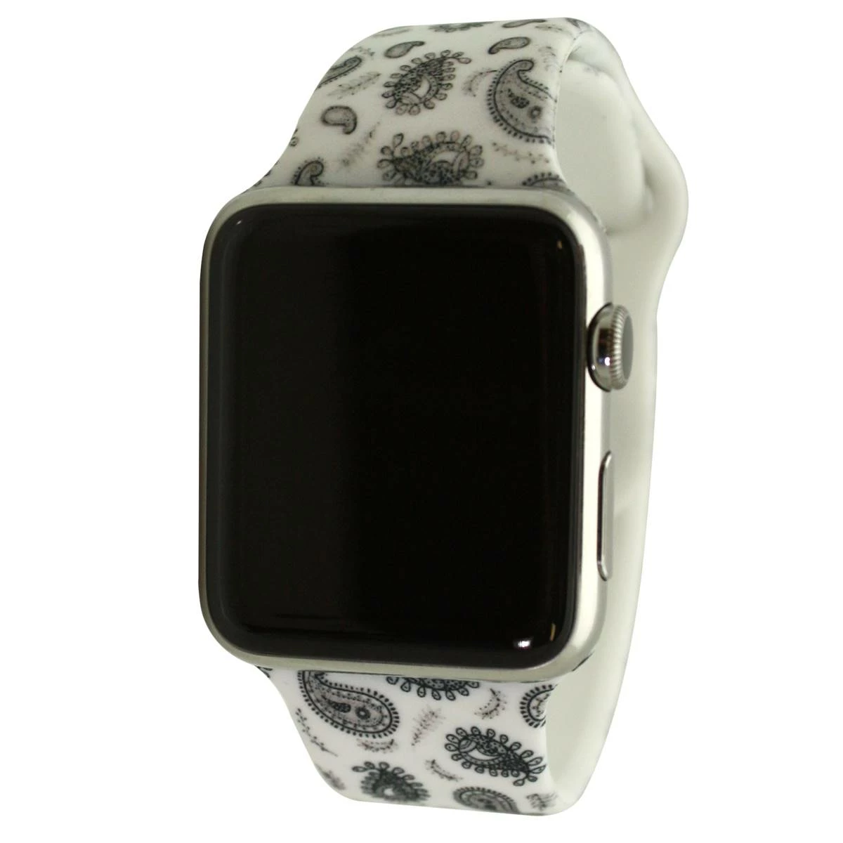 Olivia Pratt™ Printed Apple Watch Band - 8844-GRAYPAISLEY 3 Olivia Pratt™ Printed Apple Watch Band - 8844-GRAYPAISLEY