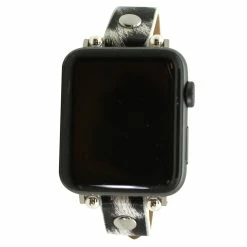 Olivia Pratt™ Leather Apple Watch Band - 8866-Grey Leopard