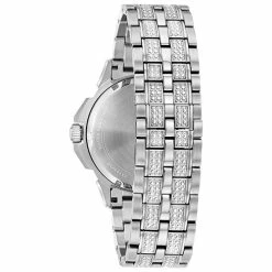 Mens Bulova Pave Multi-Function Bracelet Watch - 96C134 -leather watch shop b8df5dca fdc3 4091 9252 1775b25ca848