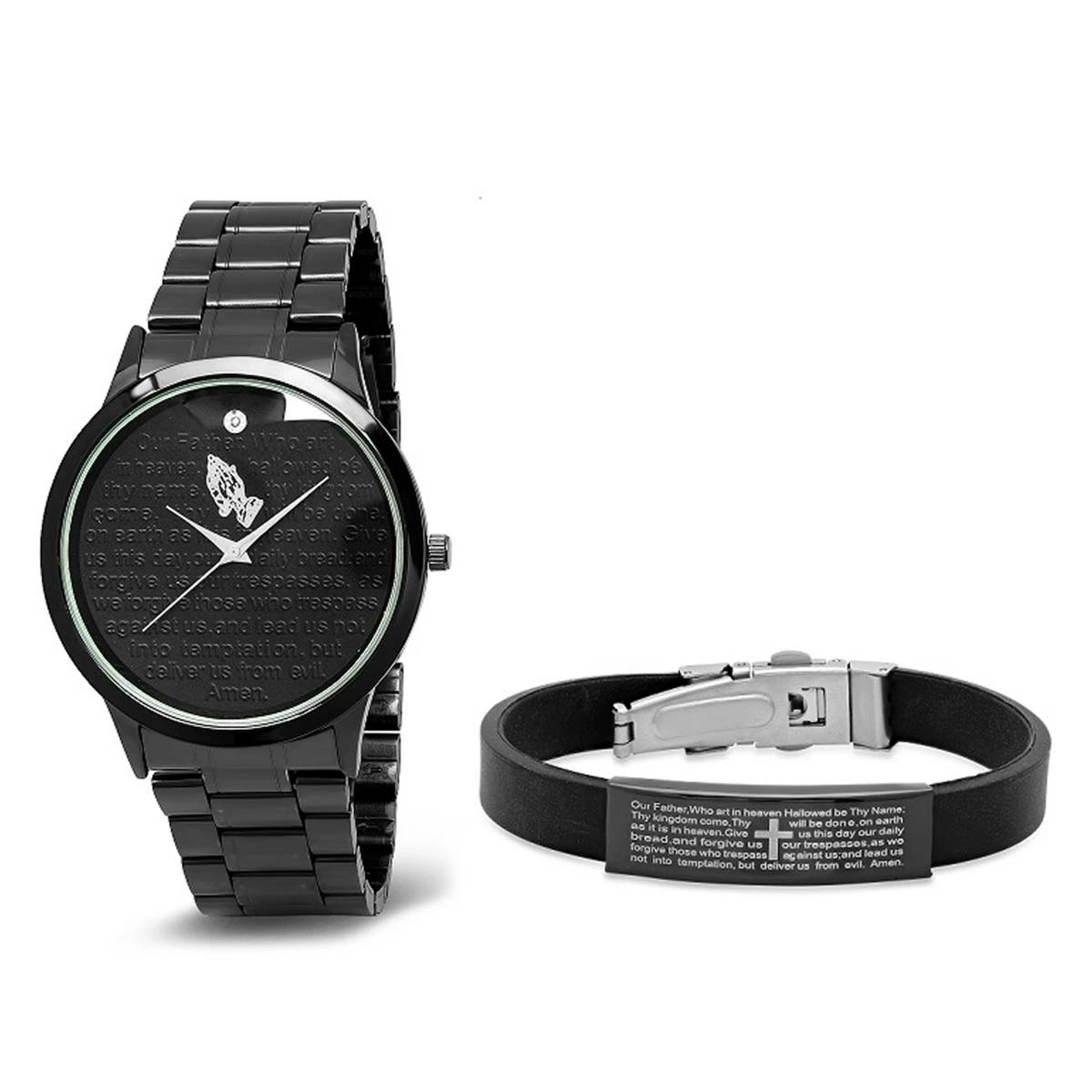 Mens Steeltime Prayer Watch Set - 998018W711092B 3 Mens Steeltime Prayer Watch Set - 998018W711092B