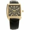 Mens Joseph Abboud Black & Gold-Tone Watch - AB-5105BKGP -leather watch shop bc19a739 575d 4abd a416 f4f8fc3008fa