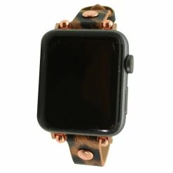 Olivia Pratt™ Leather Apple Watch Band -8866-COPPERLEOPARD
