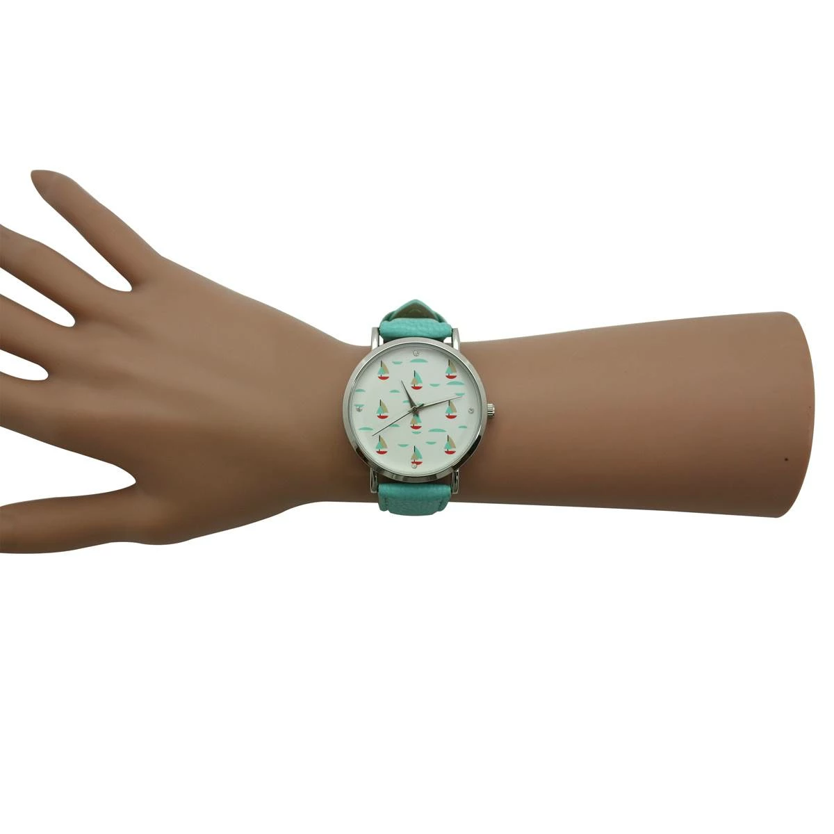 Olivia Pratt™ Leather Sailing Boats Dial Watch - 5148844 4 Olivia Pratt™ Leather Sailing Boats Dial Watch - 5148844 - Image 2