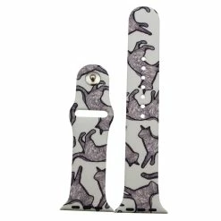 Olivia Pratt™ Printed Silicone Apple Watch Band - 8844-CAT -leather watch shop cb998574 3e67 4719 a4ad b58195a9e49a