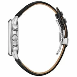 Mens Bulova Sutton Black Leather Strap Watch - 96B310 -leather watch shop cd7ec026 c1a3 4bec 97ba 88975a2b5a67