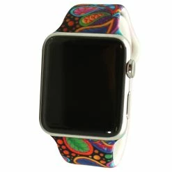 Olivia Pratt™ Printed Apple Watch Band-8844-COLORFULLEAVES