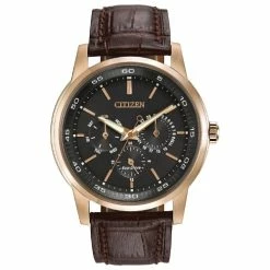 Mens Citizen® Eco-Drive Leather Watch - BU2013-08E