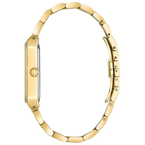 Mens Bulova Quadra Gold Plated Bracelet Watch - 97D120 4 Mens Bulova Quadra Gold Plated Bracelet Watch - 97D120 - Image 2