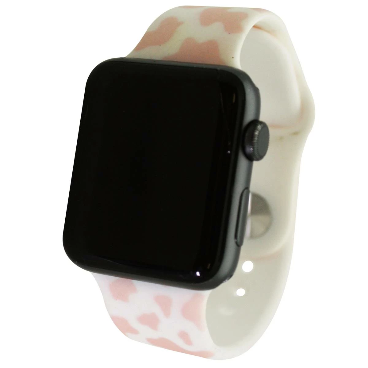 Olivia Pratt™ Printed Apple Watch Band -8844-WHITEBLUSHCOW 6 Olivia Pratt™ Printed Apple Watch Band -8844-WHITEBLUSHCOW - Image 4