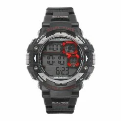 Mens Armitron Round Digital Chronograph Watch - 40-8309RED