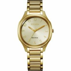 Citizen Eco-Drive Gold-Tone Dial Watch - EM0752-54P