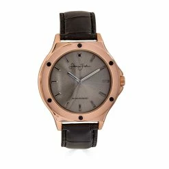 Mens Sean John Genuine Black Diamond Screw Bezel Watch SJB0002RG