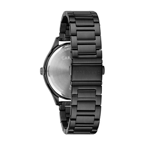 Mens Caravelle Black IP Steel Bracelet Watch - 45C116 5 Mens Caravelle Black IP Steel Bracelet Watch - 45C116 - Image 3