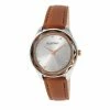 Ellen Tracy Silver-Tone Rose Faceted Bezel Watch -ET5181SL -leather watch shop dc2b95b9 7c24 453c 8bd7 80f65c46142c