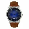 Mens Geoffrey Beene® Brown Strap/Blue Dial Watch-GB8223SLBL -leather watch shop dd1987ea 4365 408e b954 0002f2b2d5ad