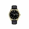 Mens Caravelle Leather Strap & Steel Watch - 44B118 -leather watch shop dedd8ea8 8c15 49cd 9531 5838e5525849