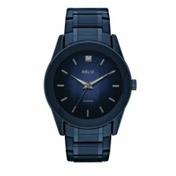 Mens RELIC By Fossil Rylan Blue IP Diamond Accent Watch - ZR77281