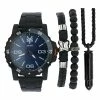 Mens Zoo York Matte Black Analog Watch Set - 9459B-42-J02 -leather watch shop dfa2651d 8a48 4419 b638 968af634e9bf
