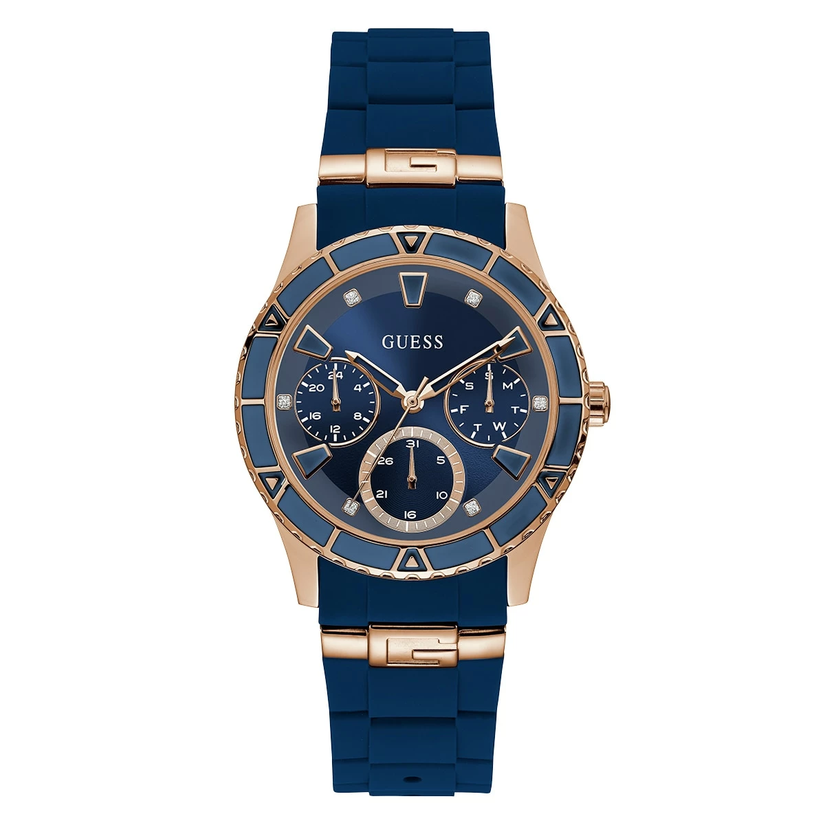 Womens Guess Rose Gold Classic G Stainless Steel Watch - U1157L3 3 Womens Guess Rose Gold Classic G Stainless Steel Watch - U1157L3