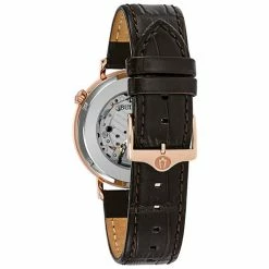Mens Bulova Automatic Rose Gold & Leather Strap Watch - 97A136 7 Mens Bulova Automatic Rose Gold & Leather Strap Watch - 97A136 -leather watch shop e9479aef 9943 423c 8c73 dd3f62f2cb60