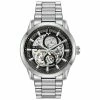 Mens Bulova Automatic Skeleton Dial Watch - 96A208 -leather watch shop eadce7e6 b4cd 42ad 96ef 599e0206fd95