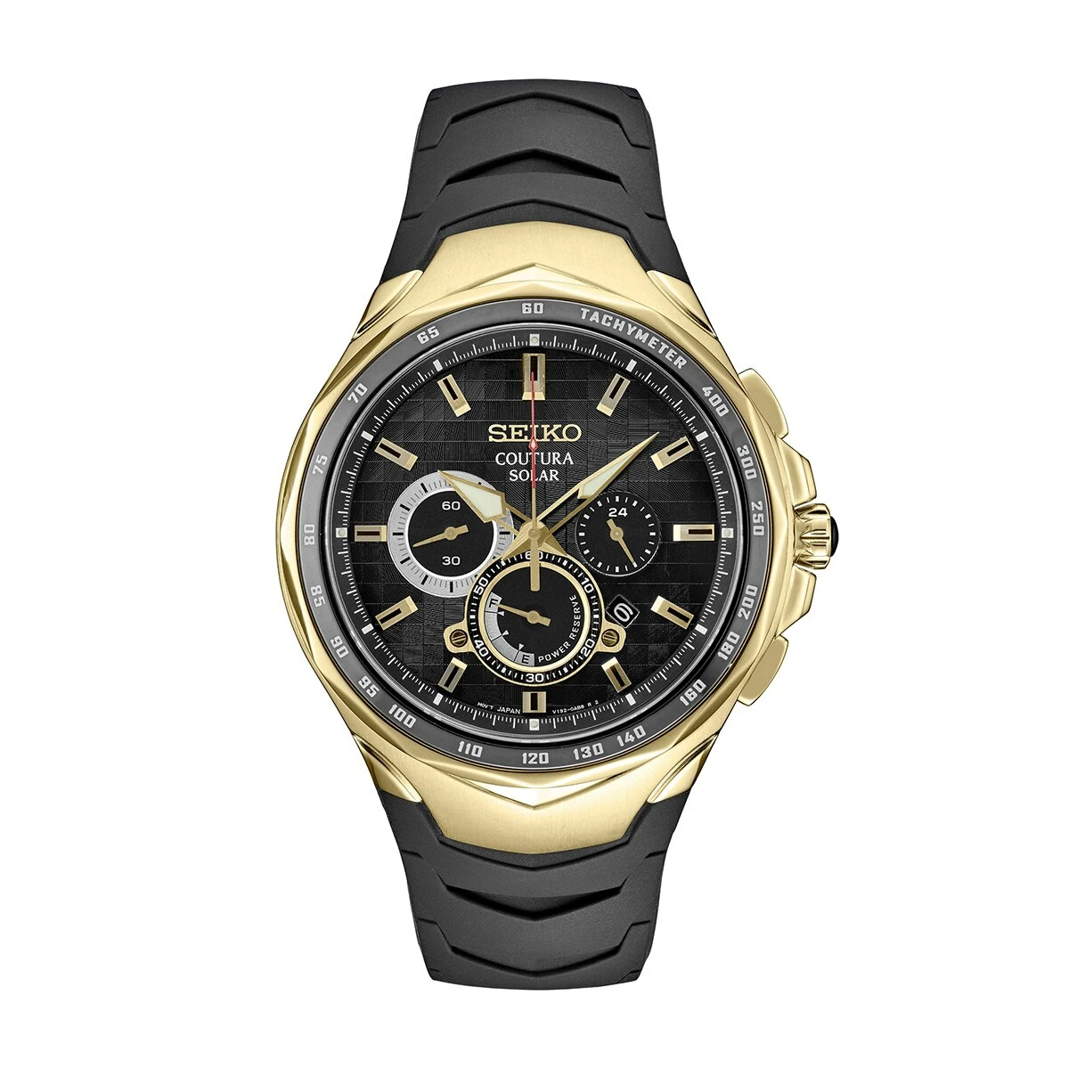 Mens Seiko Coutura Solar Chronograph Yellow/Black Watch - SSC810 2 Mens Seiko Coutura Solar Chronograph Yellow/Black Watch - SSC810