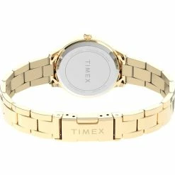 Timex® Gold-Tone Gold Dial Watch - TW2V36000JI -leather watch shop ecffd9c5 de2c 4236 a773 6800264f76e2