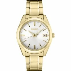 Mens Seiko Essentials Gold Stainless Steel Watch - SUR314