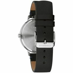 Mens Caravelle By Bulova Black Leather Watch - 43A156 -leather watch shop f3e89e05 7962 4c11 8513 8d1a75969cf1