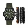 Mens Zoo York Green Dial/Green Camo Watch Set - 9598B-42-X53 -leather watch shop f64092e4 54ec 4cba ba6a 5e6ff3aded4c