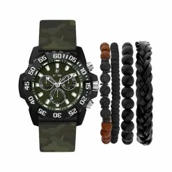 Mens Zoo York Green Dial/Green Camo Watch Set - 9598B-42-X53