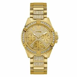 Guess Gold-Tone Crystal Accented Watch - U1156L2