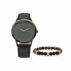 Mens Steeltime Tiger Eye Watch Set - 998-019-W-678-459-B