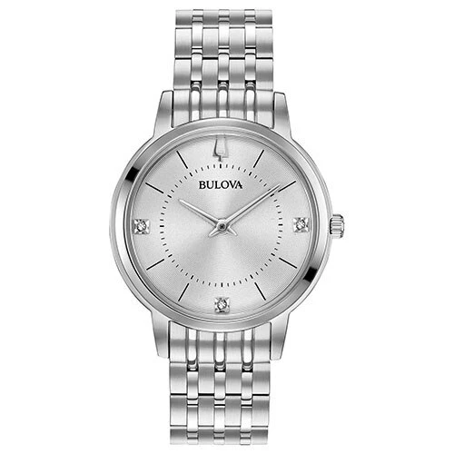 Mens Bulova Classic Diamond Accent Slim Bracelet Watch - 96P183 3 Mens Bulova Classic Diamond Accent Slim Bracelet Watch - 96P183