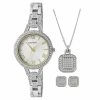 Ellen Tracy Watch Necklace & Earrings Set - ET8113SL -leather watch shop faa703d3 7b86 4b0c 8b5f de957b6d56e3