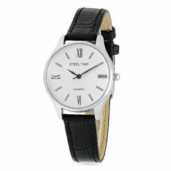 Unisex Steeltime 18ct. Gold Plated & Black Watch - 998-024-W